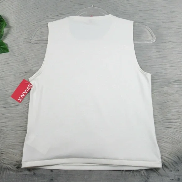 SPANX Bare Naked Crewneck Tank in Power White Women's Size Large - NWT - Picture 8 of 12